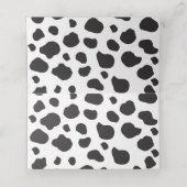 Carte De Placement Impression De Vache, Spots De Vache, Noir Et Blanc (Intérieur déplié)