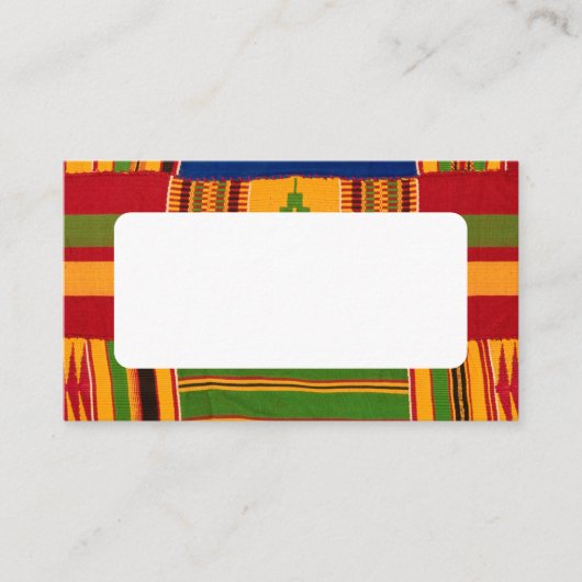 Carte De Placement Imprimé africain (Devant)