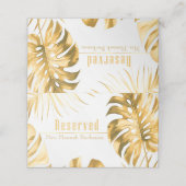 Carte De Placement Imprimé élégant et tendance de Monstera doré luxue (Extérieur déplié)