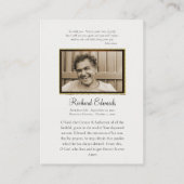 Carte De Placement In Loving Remembrance Catholic Funeral Prayer Card (Dos)