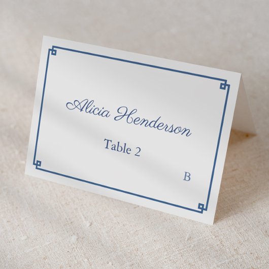 Carte de placement individuelle pour mariage dans 
