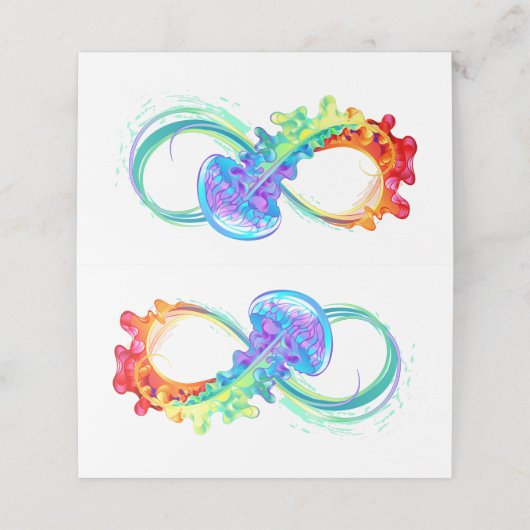 Carte De Placement Infinity avec Rainbow Jellyfish (Extérieur déplié)