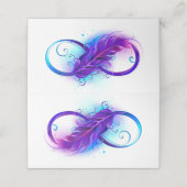 Carte De Placement Infinity with purple feather (Extérieur déplié)