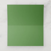 Carte De Placement Initiales de branche d'olivier à l'aquarelle verte (Intérieur déplié)