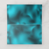Carte De Placement Initiales de monogramme métallisé turquoise mariag (Intérieur déplié)