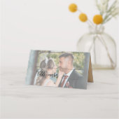Carte De Placement Initiales simples modernes en couple Mariage photo (Devant)