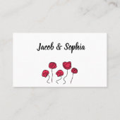 Carte De Placement Inséparable Combien de baisers pour Mme Shower car (Dos)