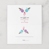 Carte De Placement Inséparables & Coeurs Mariage Carte Place (Extérieur déplié)