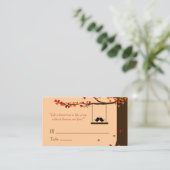 Carte De Placement Inséparables en chute de coeur Chêne Arbre Nom Car (Debout devant)