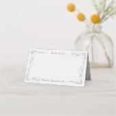 Carte De Placement Invité de mariage à l'écriture manuscrite fantaisi (Dos)