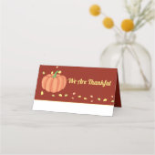 Carte De Placement Invités de Thanksgiving Nom Citrouille Fall (Devant)