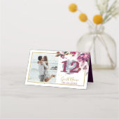 Carte De Placement Invités Gold Disco Élégant Numéro de table photo (Devant)