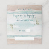 Carte De Placement Island Breeze Beach Mariage de siège Numéro de tab (Extérieur déplié)