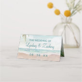 Carte De Placement Island Breeze Beach Mariage de siège Numéro de tab (Dos)