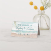 Carte De Placement Island Breeze Sandy Beach Réservé Mariage (Dos)