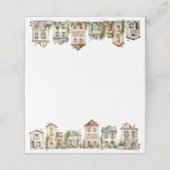 Carte De Placement It Takes a Village Baby Shower Buffet Labels (Extérieur déplié)