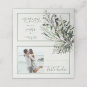 Carte De Placement Italien Olive Branch Elegant Numéro de tableau pho (Extérieur déplié)