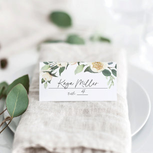 Carte De Placement Ivory Bloom   Mariage floral aquarelle