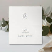 Carte De Placement Ivory | Chic Monogram Wedding 