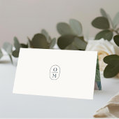 Carte De Placement Ivory | Chic Monogramme Floral Mariage