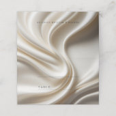 Carte De Placement Ivory Satin wedding place card (Extérieur déplié)