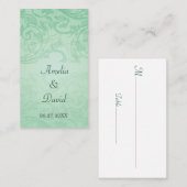 Carte De Placement Jade Flourish - Occasion spéciale (Devant / Derrière)