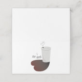 Carte De Placement J'adore le café (Extérieur déplié)