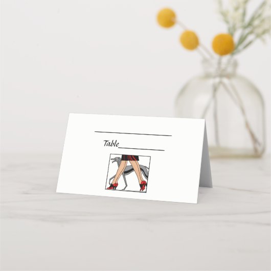 Carte De Placement Jambes Art déco femmes Greyhound Whippet Chien R (Devant)