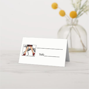 Carte De Placement Jambes Art Déco Femmes Greyhound Whippet Chien R