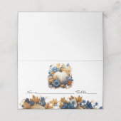 Carte De Placement Jardin d'automne élégant Citrouille blanc (Extérieur déplié)