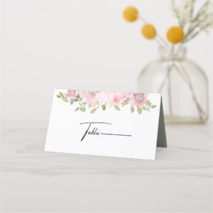 Carte De Placement Jardin d'été Aquarelle Mariage floral