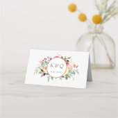 Carte De Placement Jardin d'été Aquarelle Mariage floral (Dos)