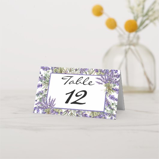 Carte De Placement Jardin en fleurs de lavande (Dos)