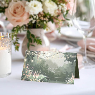 Carte De Placement Jardin enchanté Sweet 16 rose ID1163