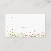 Carte De Placement Jardin Fleur sauvage de printemps Floral minimalis (Devant)