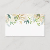 Carte De Placement Jardin fleuri d'ivoire doux avec Mariage vert (Devant)