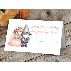 Carte De Placement Jardin Gnome Bois Orange Mariage Table Escort
