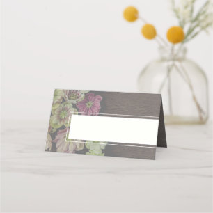 Carte De Placement Jardin Hellebore Bois et Blanc Placard