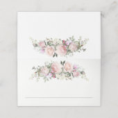 Carte De Placement Jardin Rose d'été rose féminin (Extérieur déplié)