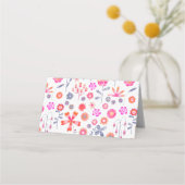 Carte De Placement Jardin rose moderne Boho (Dos)