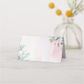 Carte De Placement Jardin verdoyant et or élégant Mariage (Dos)