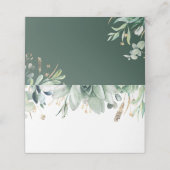 Carte De Placement Jardin verdoyant et or élégant Mariage (Extérieur déplié)