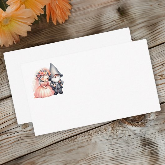 Carte De Placement Jardin Whimsical Gnome Rustic Woodland Mariage