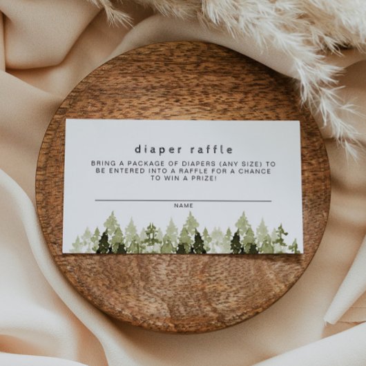 Carte De Placement JENNA Rustic Pine Bébé Déchets Raffle Jeu de bille