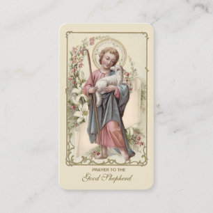 Carte De Placement Jésus Bon Pasteur Vintage Religieux Sainte Prière