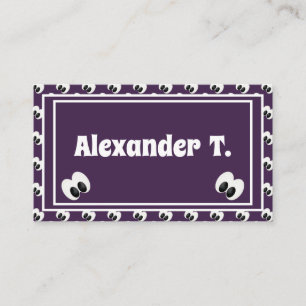Carte De Placement Jeu d'Halloween violet foncé Yeux personnalisées