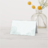 Carte De Placement joli bleu fleurs vert feuille botanique (Dos)