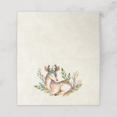 Carte De Placement Joli Cerf Aquarellé Posé En Bas Boho (Extérieur déplié)