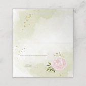 Carte De Placement joli feuille rose (Extérieur déplié)