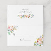 Carte De Placement Joli Mariage d'aquarelle brillant (Extérieur déplié)